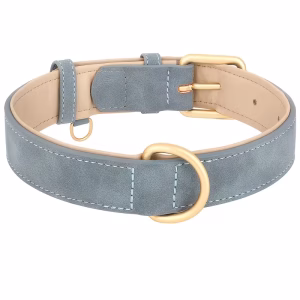 Collar Atelier Acolchado en Cuero PU — Celeste: imagen 4
