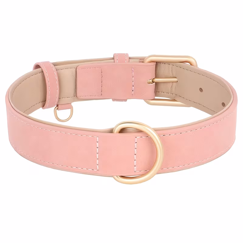 Collar Atelier Acolchado en Cuero PU — Celeste