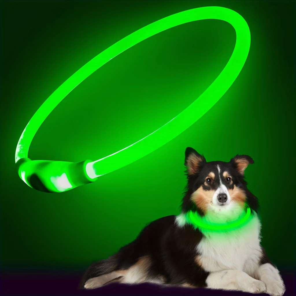 Collar Lumina LED para Perro — Verde