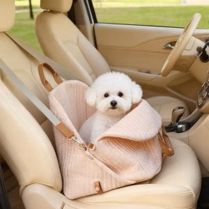 Transportador Voyage Matelassé con Asiento para Auto — Khaki: imagen 4