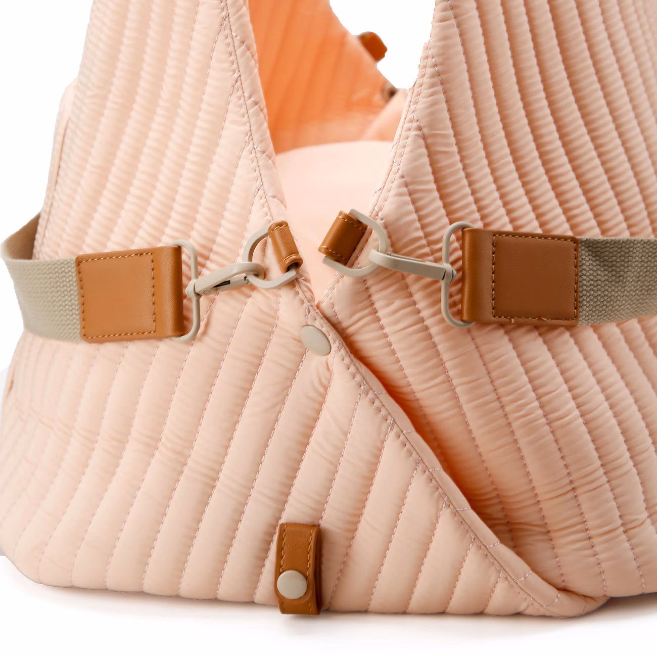 Transportador Voyage Matelassé con Asiento para Auto — Khaki: imagen 6